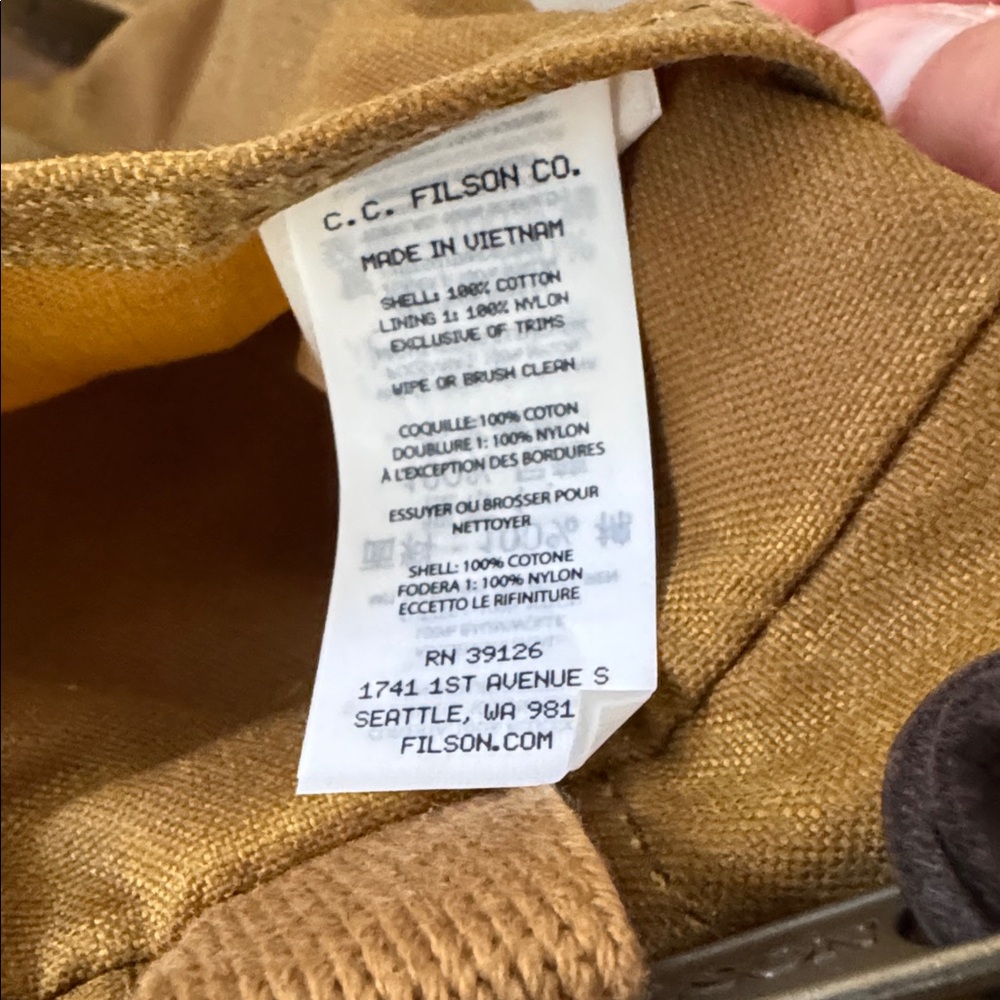 Filson x Seattle Kraken Tin Cloth Zippered Tote 1 of 300 Team Store Exclusive - Picture 9 of 9